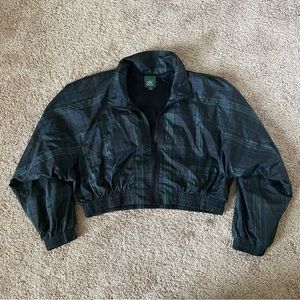 Wild Fable Plaid Cropped Windbreaker | Size XL